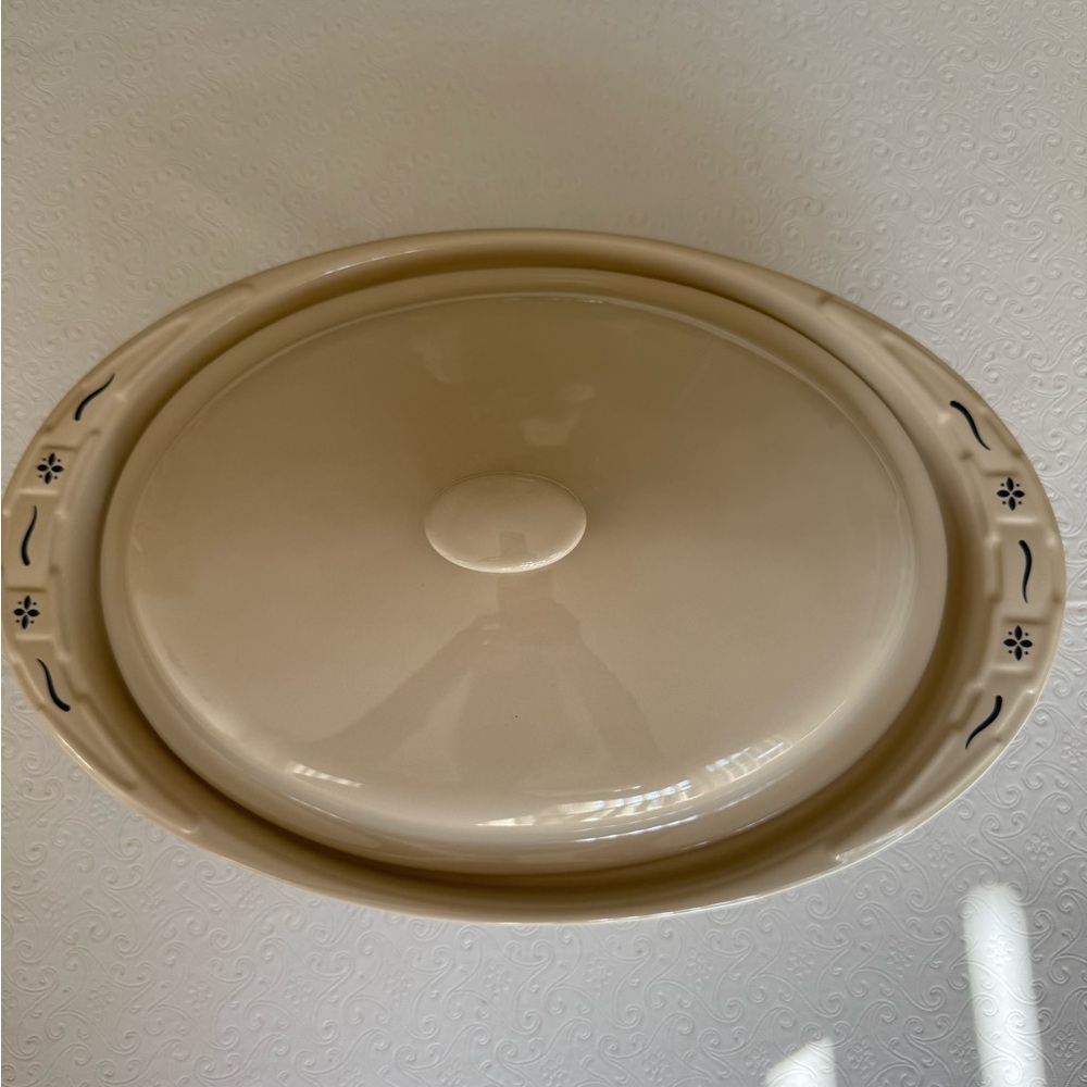 Longaberger Cream Oval Serving Dish